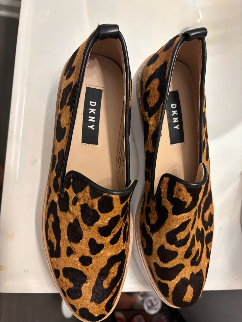 Leopard Print Slip-On Platform Sneakers - Women DKNY…Western or Bohemian…